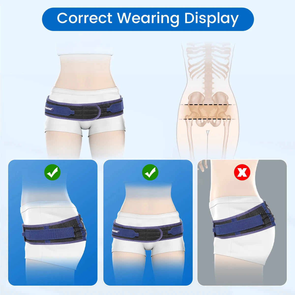 VELPEAU Sacroiliac Support & Relief Belt