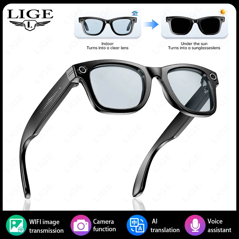 LIGE W610 2025 New Upgrade AI Smart Glasses – 8MP Camera