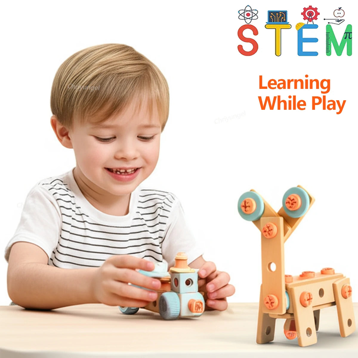 Chriyungel Kids DIY Toy with Drill & Toolbox (119–123 PCS)