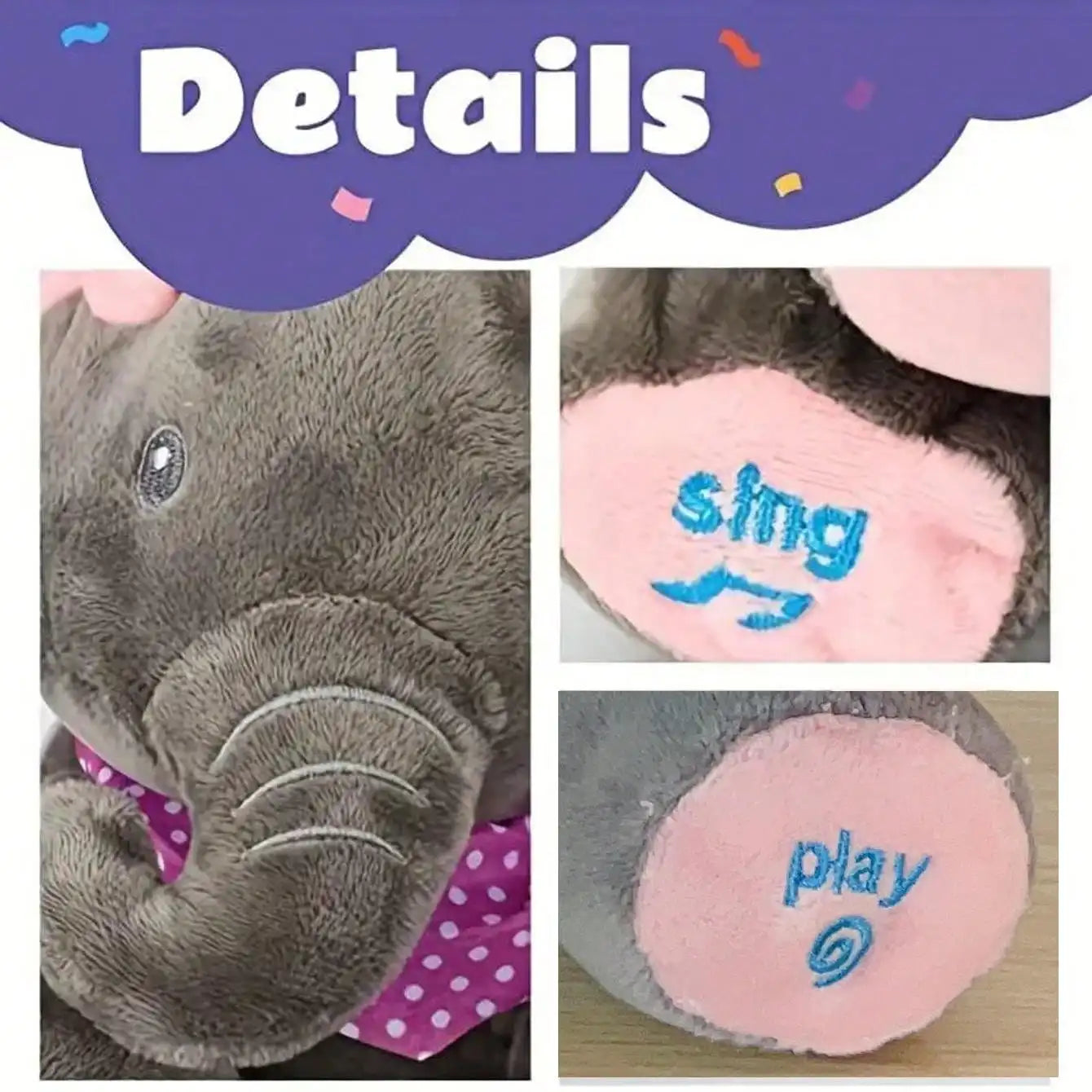 Soft Plush Nano Elephant Doll - Stuffed Toy