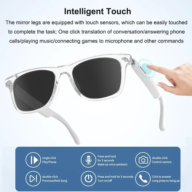 OPUYYM E13 Smart Translation Bluetooth Glasses