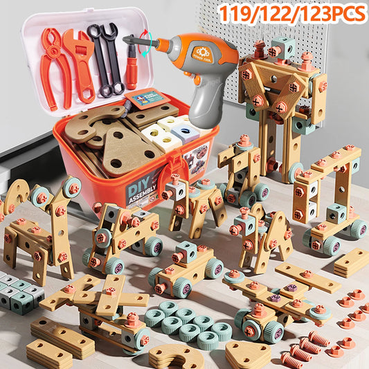 Chriyungel Kids DIY Toy with Drill & Toolbox (119–123 PCS)