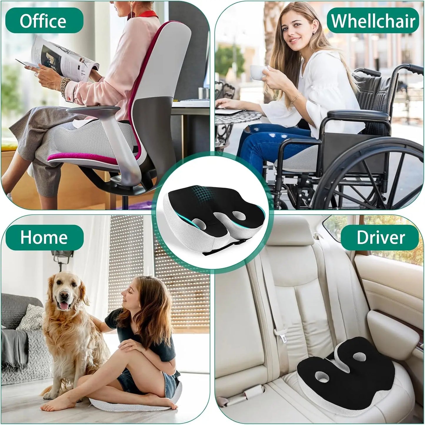 Memory Foam Seat & Back Cushion