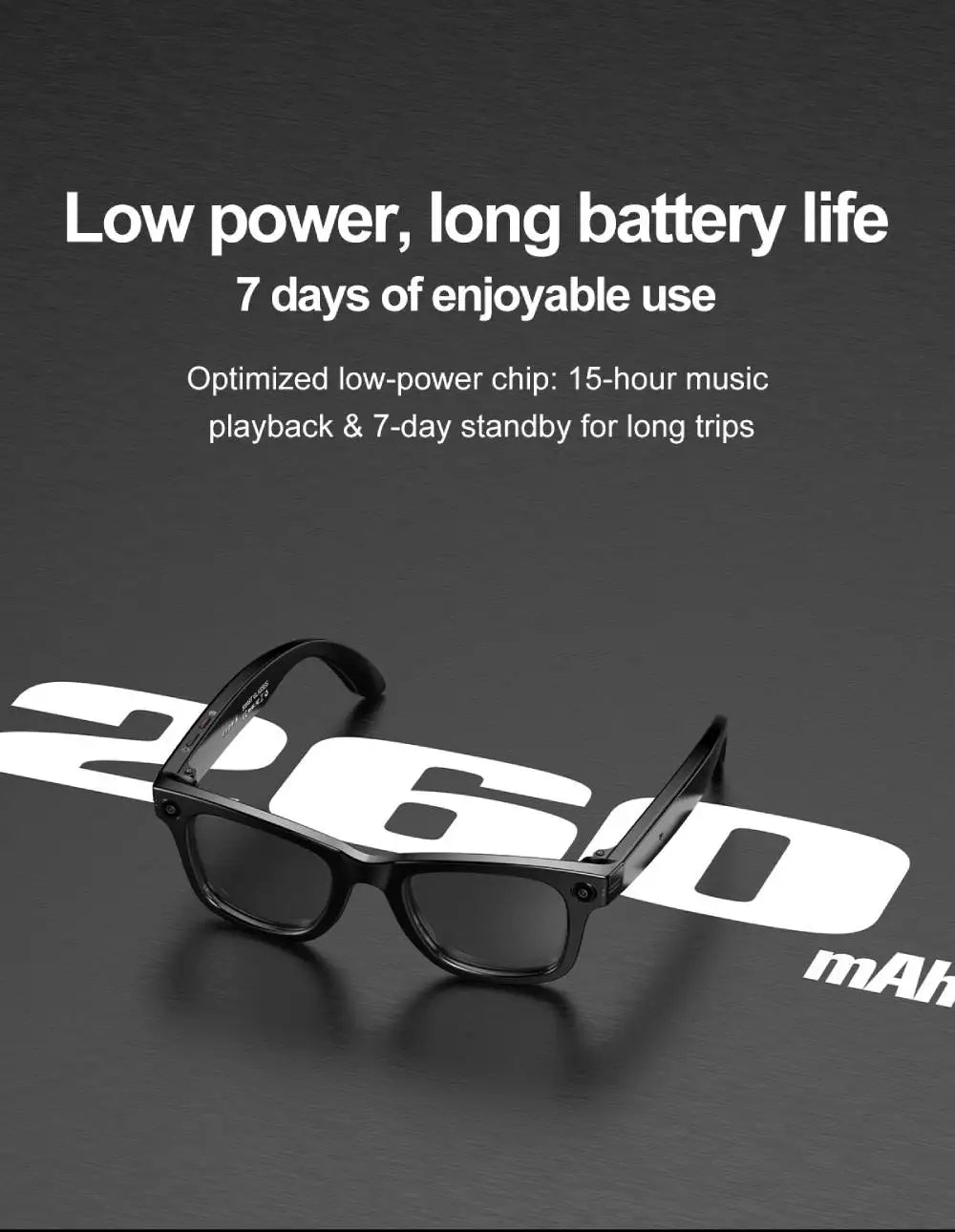 LIGE Waterproof Fashion AI Smart Glasses