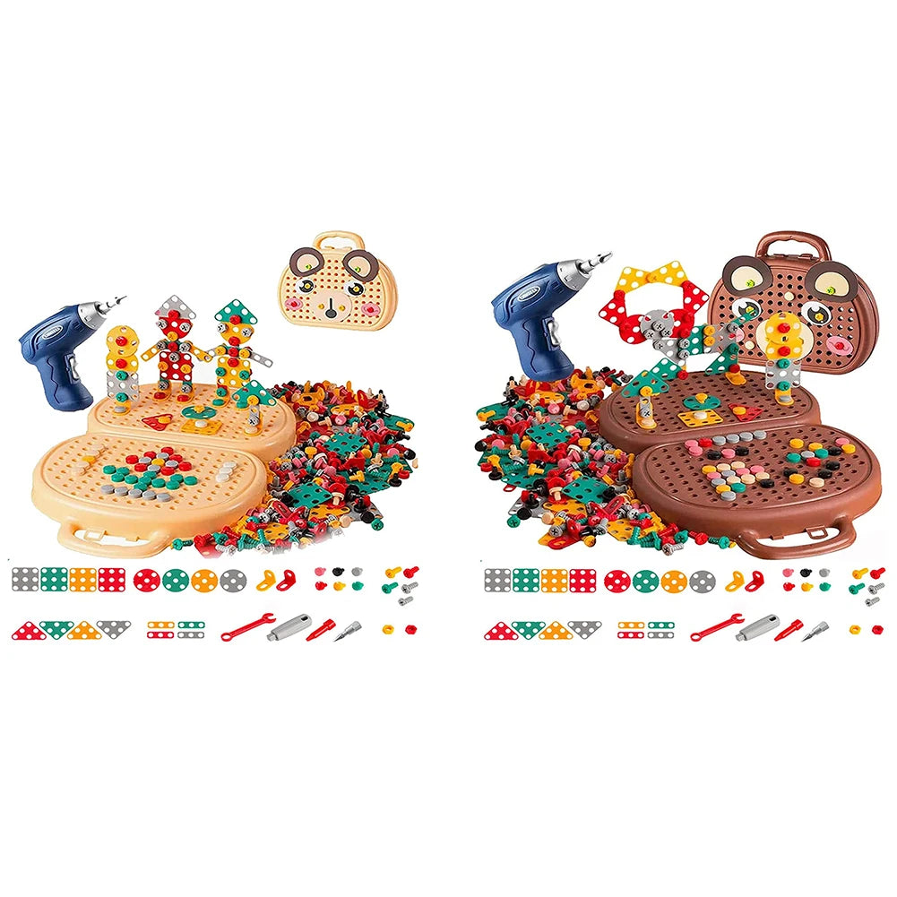 VKTECH 203-Piece Creative Mosaic Puzzle Toy / Screw Tools for Kids