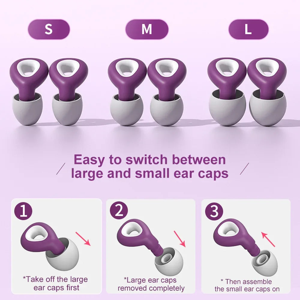 Soft Silicone Noise-Reduction Earplugs
