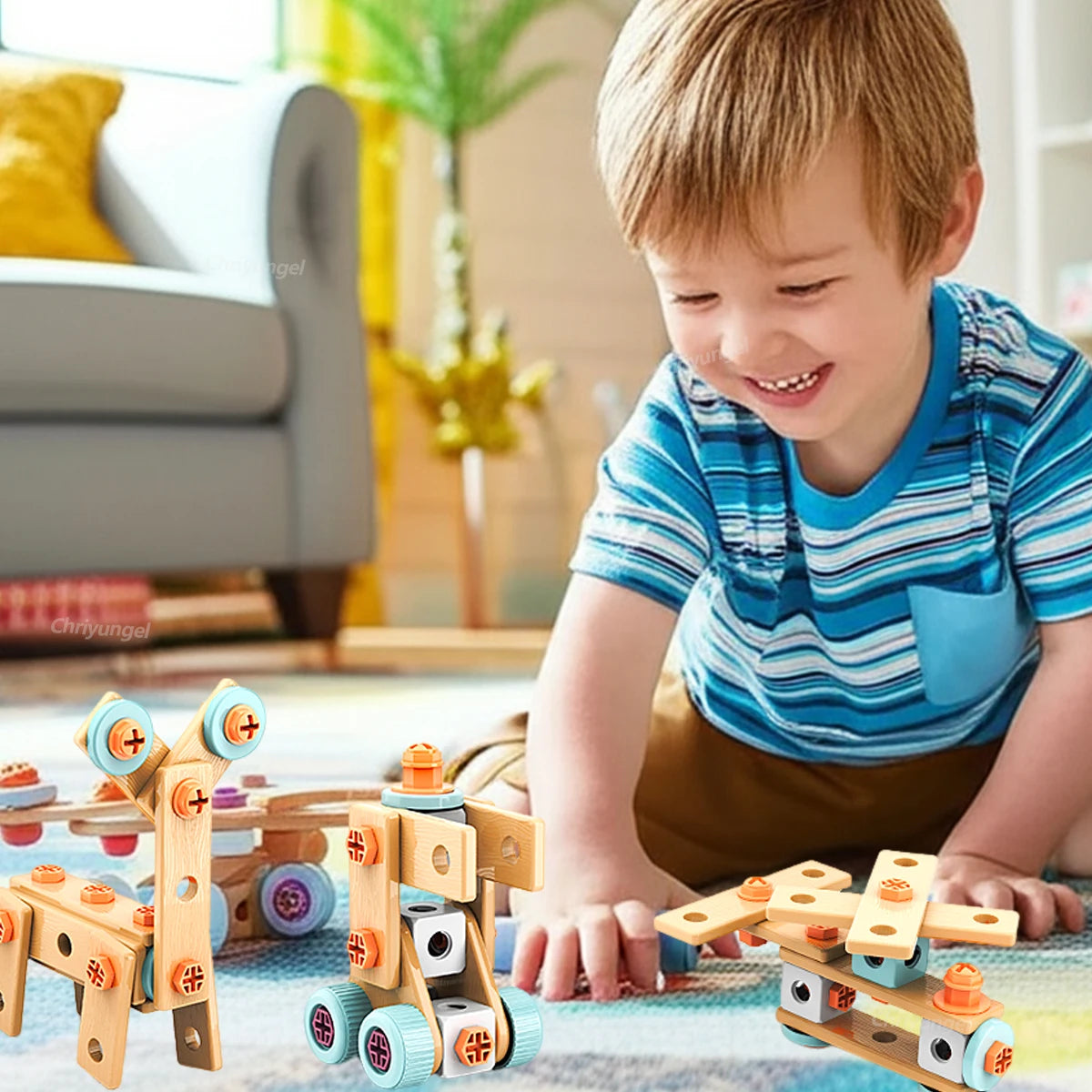 Chriyungel Kids DIY Toy with Drill & Toolbox (119–123 PCS)