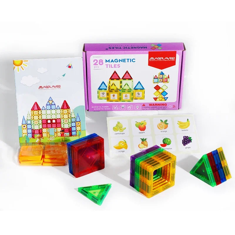 Magplayer Kids Magnetic Tiles Puzzle Toy