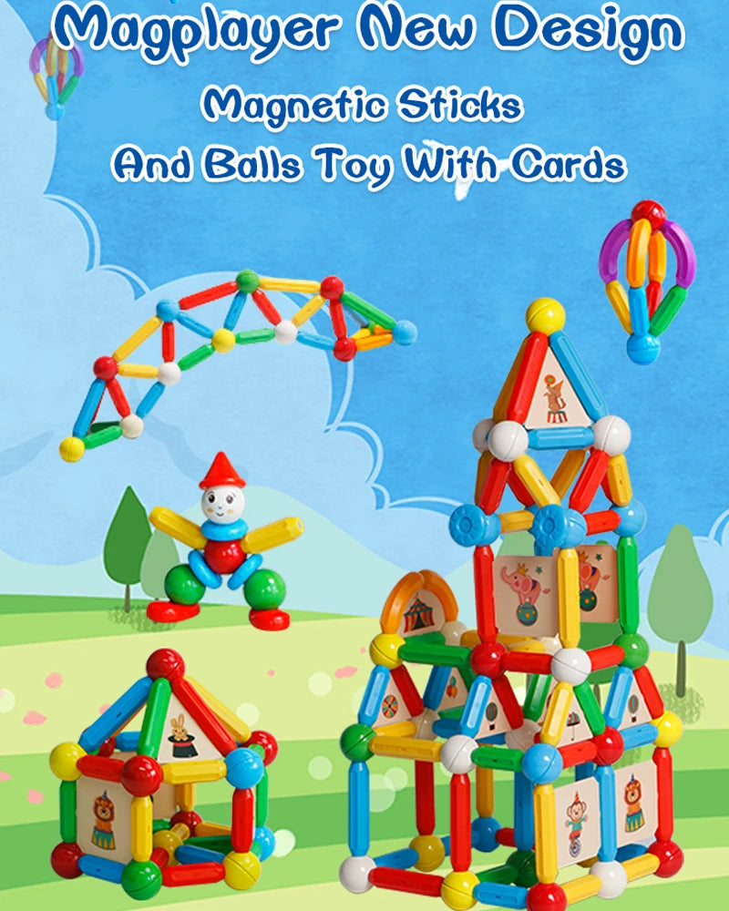 Magplayer Kids Magnetic Tiles Puzzle Toy