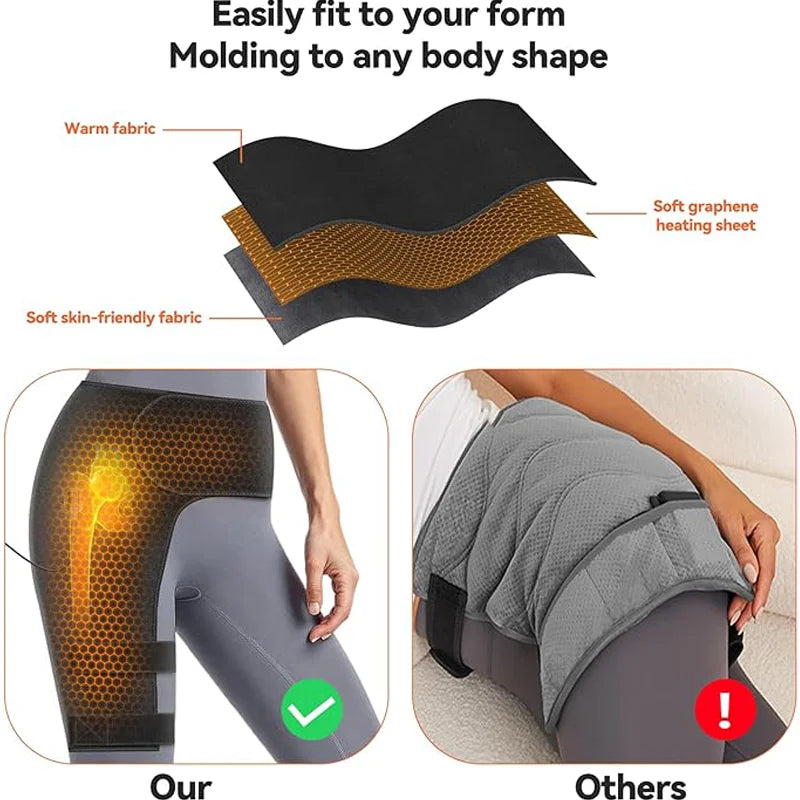 Electric Heated Pain Relief Hip & Thigh Brace