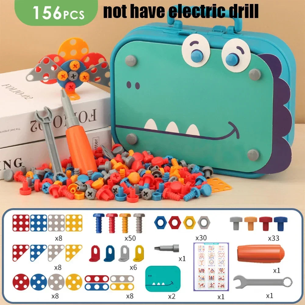 Children’s Electric Drill 3D Puzzle Educational Toy Tool Set