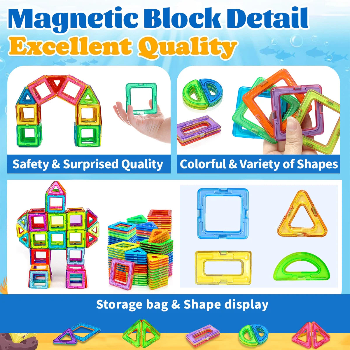 Magnetic Building Blocks DIY Magnets Toys