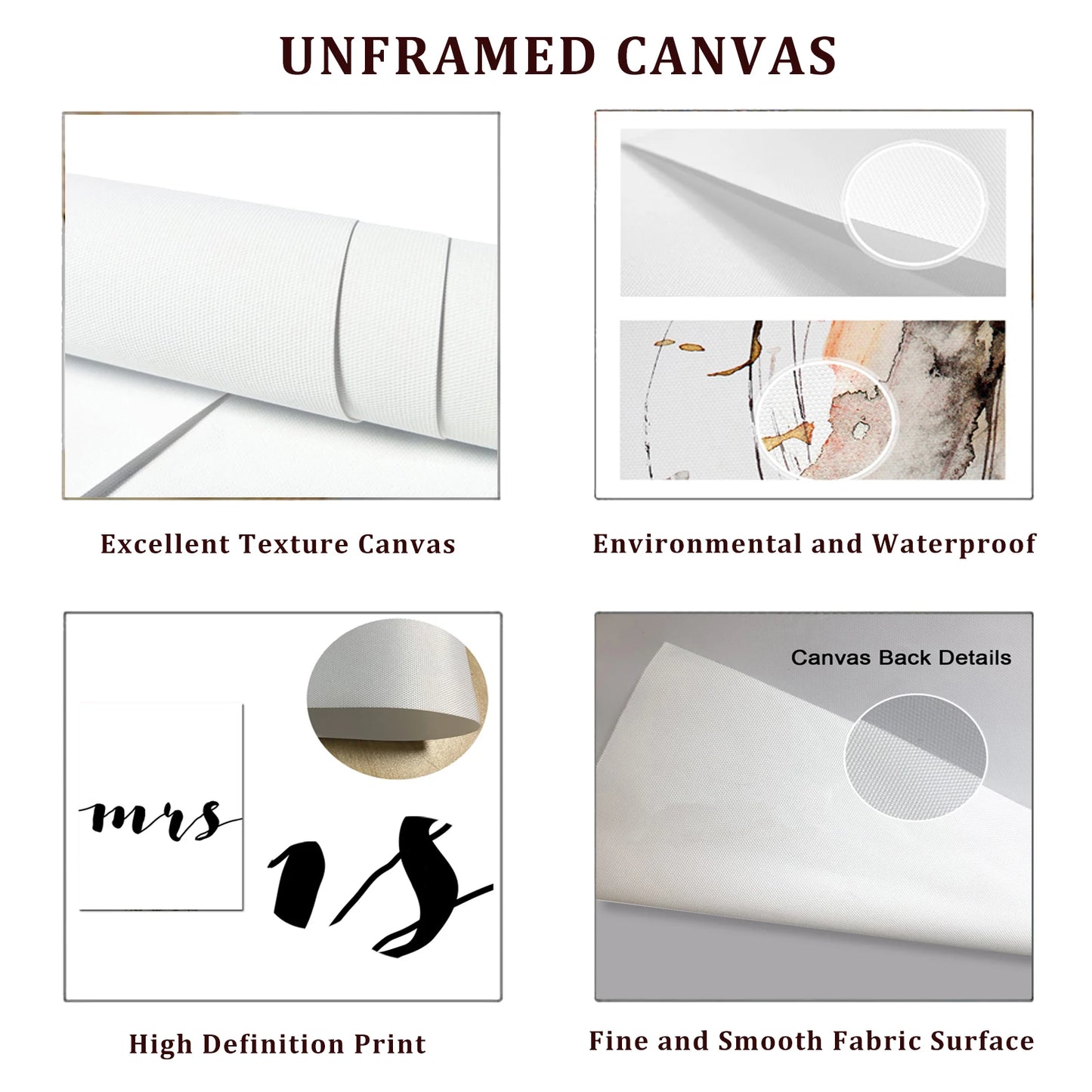 Classical Letter Canvas Wall Art – Polyester Print for Home & Office Decor