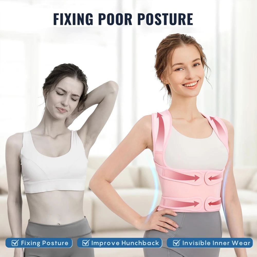 Back Posture Corrector & Lumbar Women Support Brace