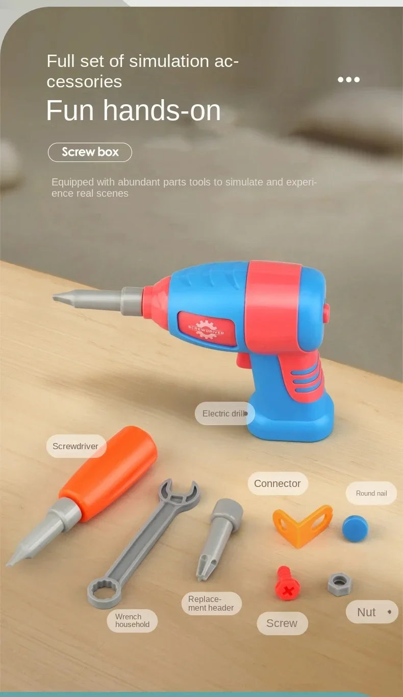 Children’s Electric Drill 3D Puzzle Educational Toy Tool Set