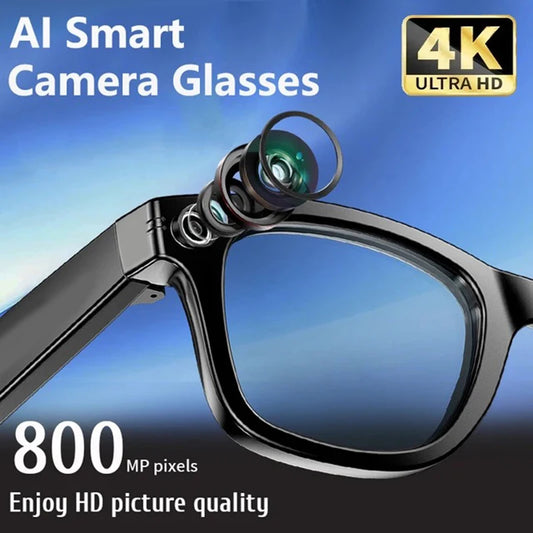 4K AI Smart Photochromic Glasses With Camera
