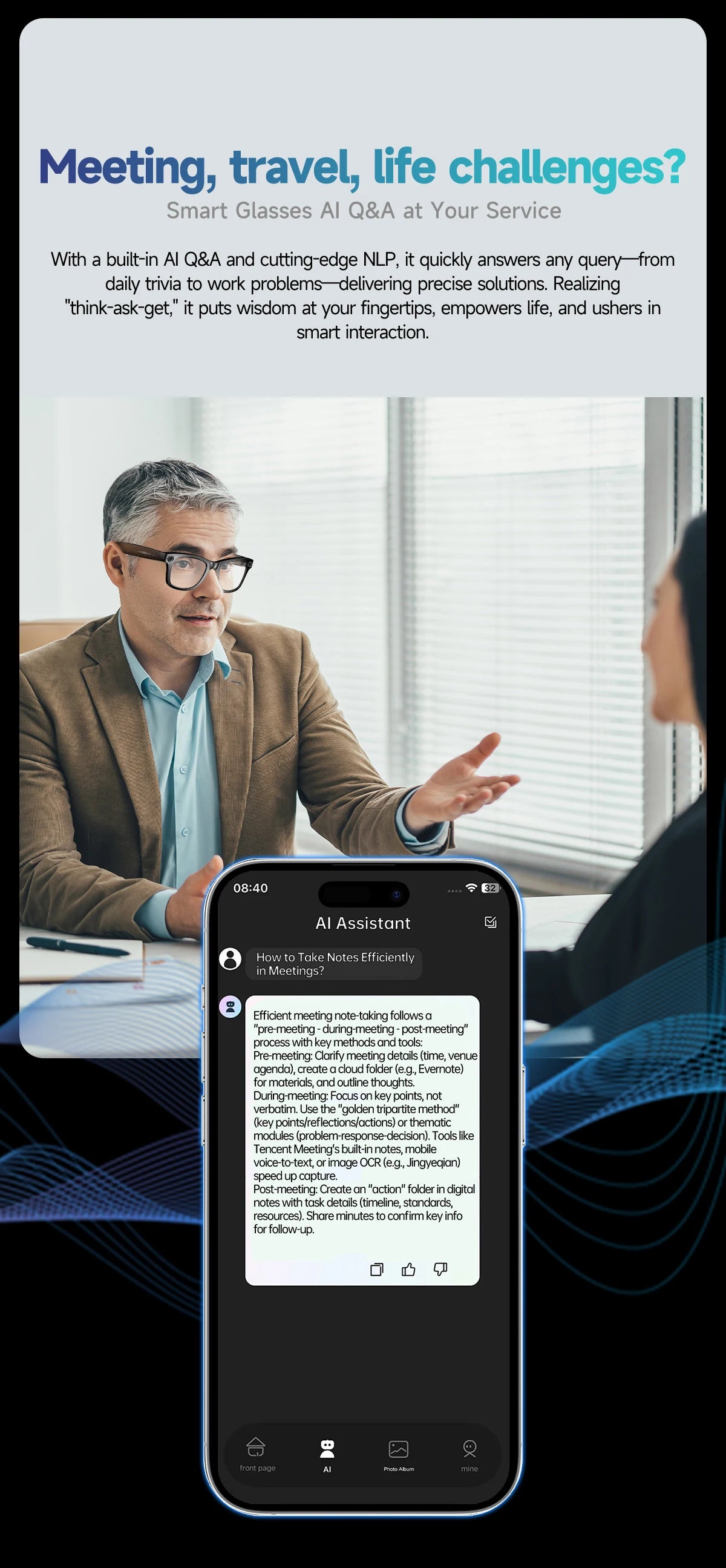 🔹 GUHUAVMI W610 AI Smart Glasses – ChatGPT 4.0