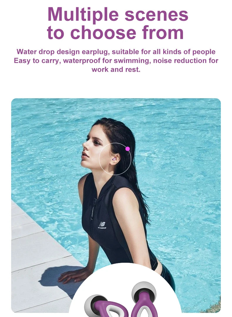 Soft Silicone Noise-Reduction Earplugs