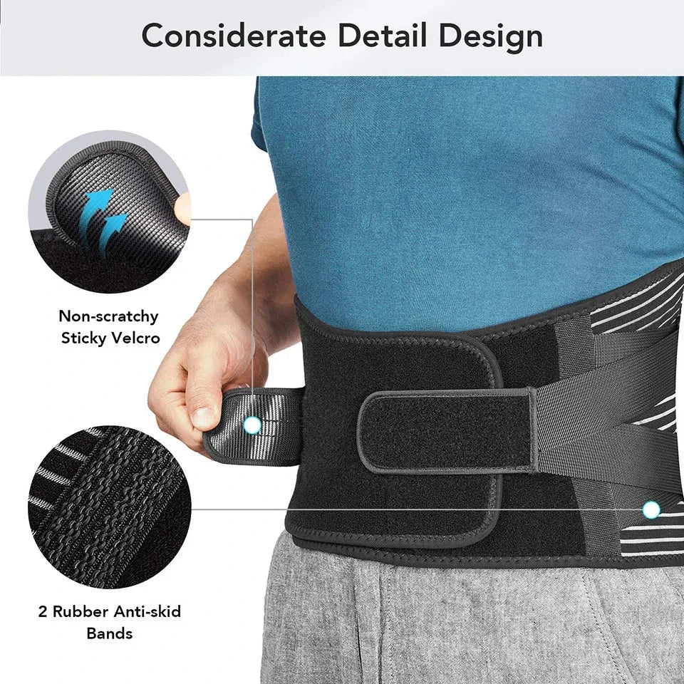 DIDAONUMEN Breathable Lower Back Support Belt – Anti-Skid Lumbar Brace for Men & Women, Pain Relief & Injury Prevention