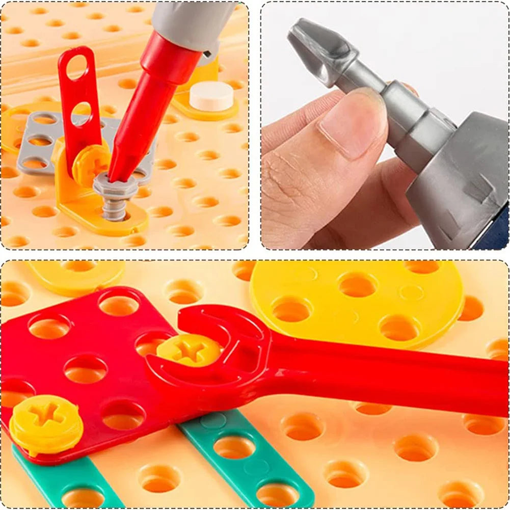 VKTECH 203-Piece Creative Mosaic Puzzle Toy / Screw Tools for Kids