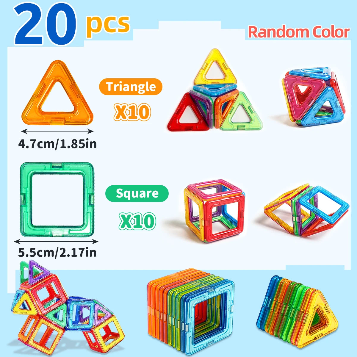 Magnetic Building Blocks DIY Magnets Toys