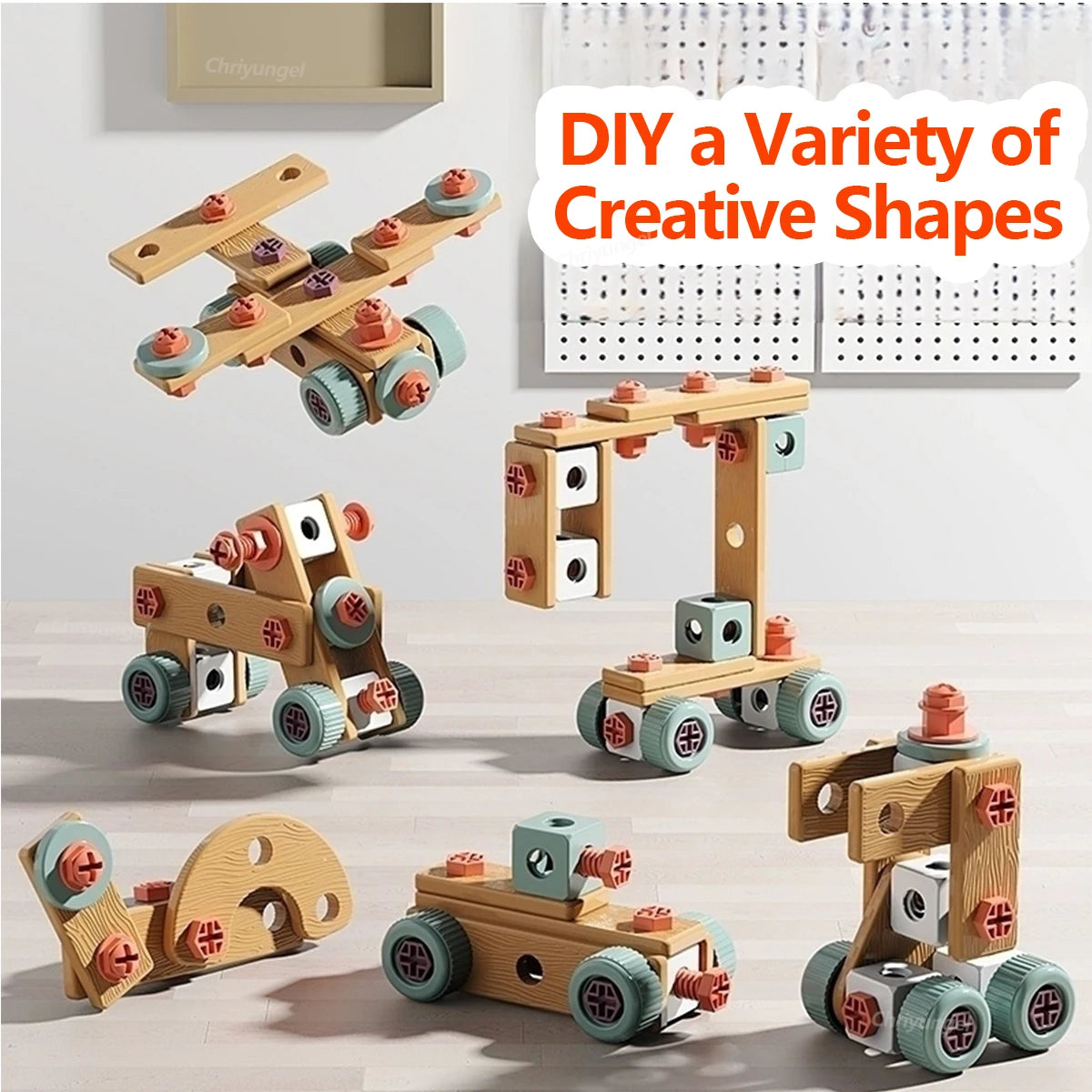 Chriyungel Kids DIY Toy with Drill & Toolbox (119–123 PCS)