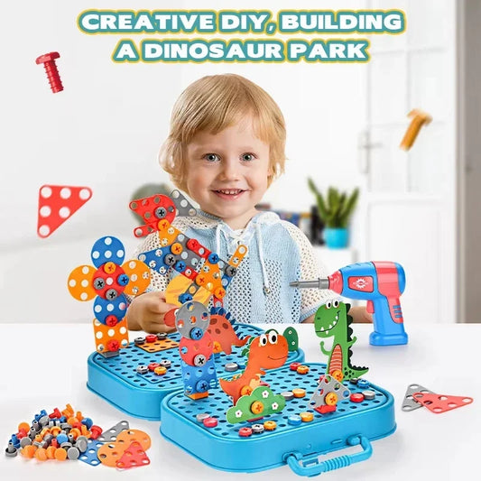 Kids Electric Drill Tool Set – 3D Puzzle Assembly Toy Games