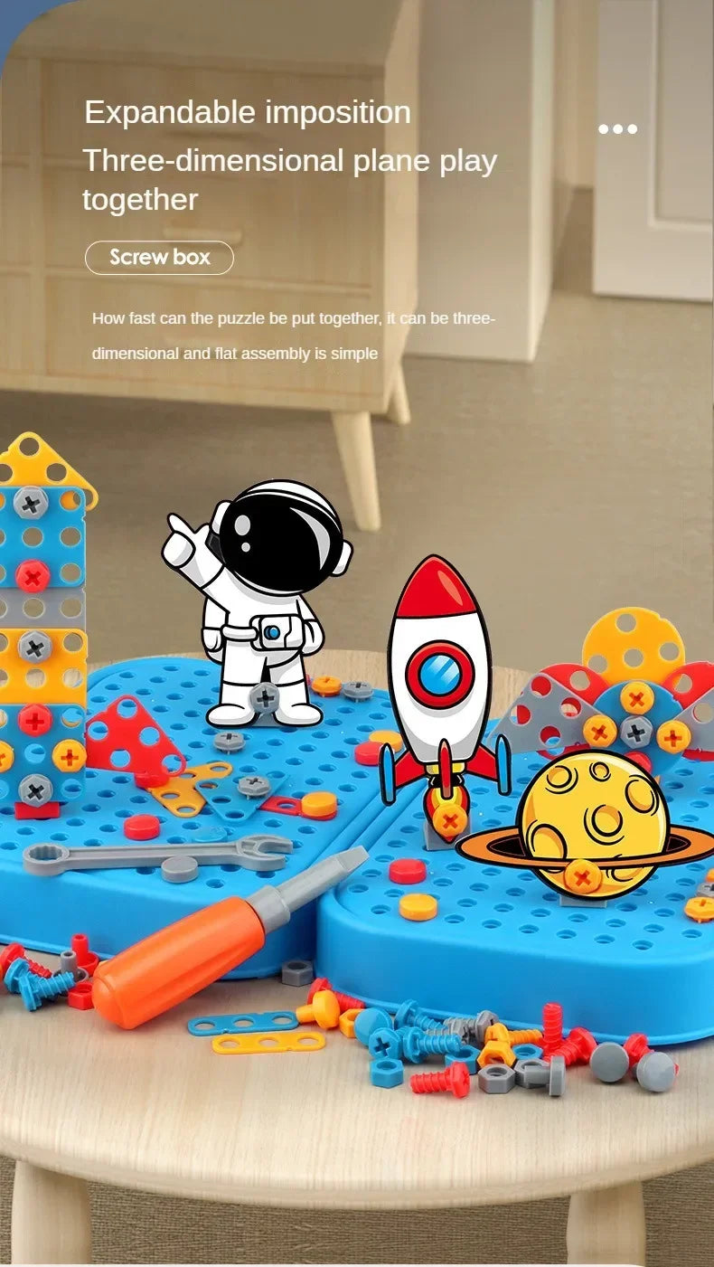 Kids Electric Drill Tool Set – 3D Puzzle Assembly Toy Games