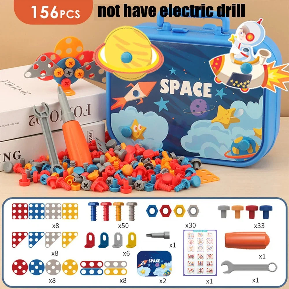 Children’s Electric Drill 3D Puzzle Educational Toy Tool Set