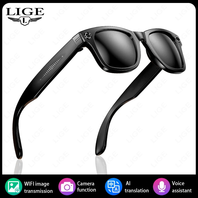 LIGE W610 2025 New Upgrade AI Smart Glasses – 8MP Camera