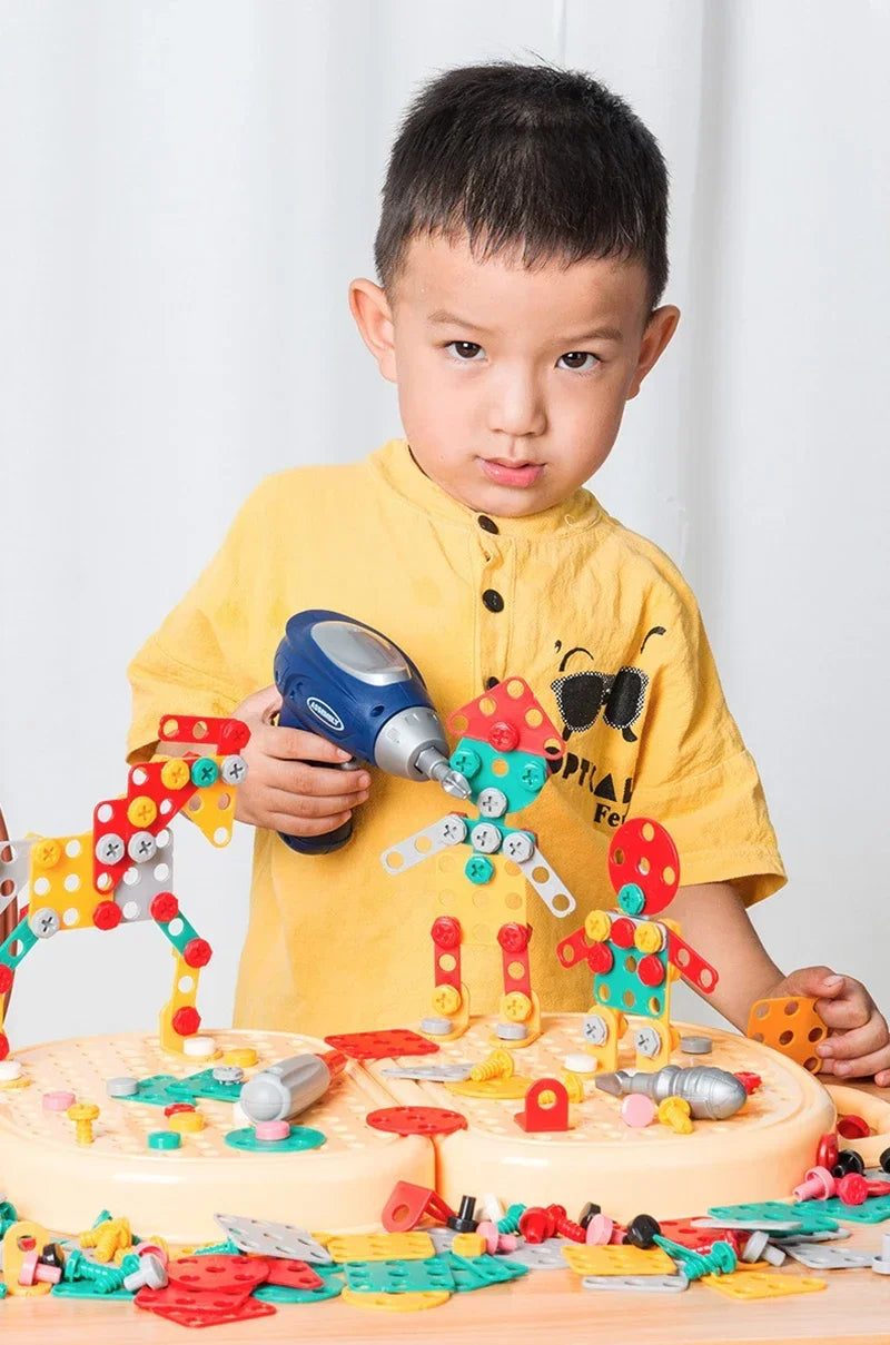 Kids Electric Drill Toolbox Montessori Toy