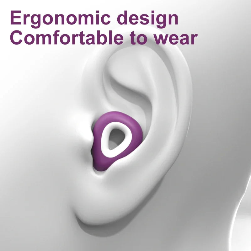 Soft Silicone Noise-Reduction Earplugs