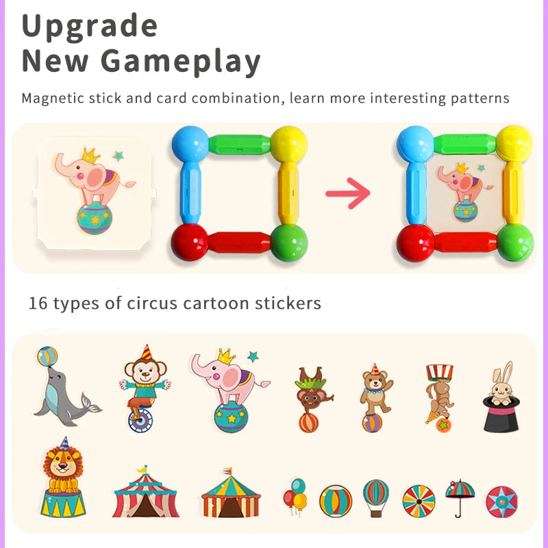 Magplayer Kids Magnetic Tiles Puzzle Toy