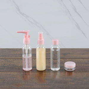 IPRee® 18 Pcs Portable Disinfectant Bottle Transparent Hand Sanitizer Hand Soap Refillable Bottles Cosmetics Container