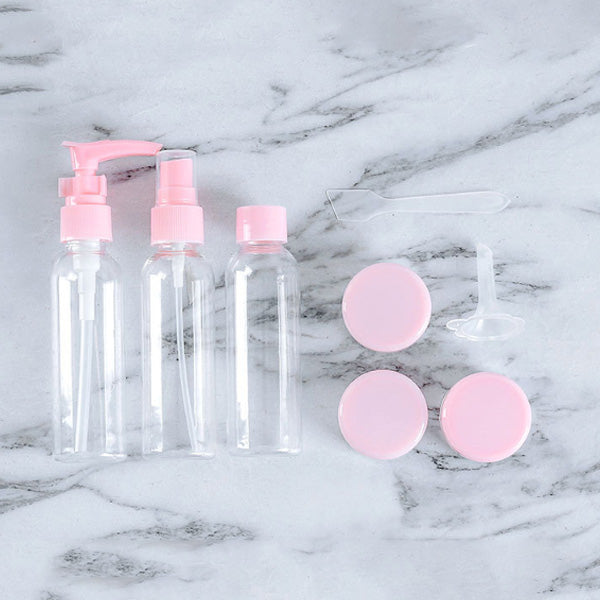 IPRee® 18 Pcs Portable Disinfectant Bottle Transparent Hand Sanitizer Hand Soap Refillable Bottles Cosmetics Container