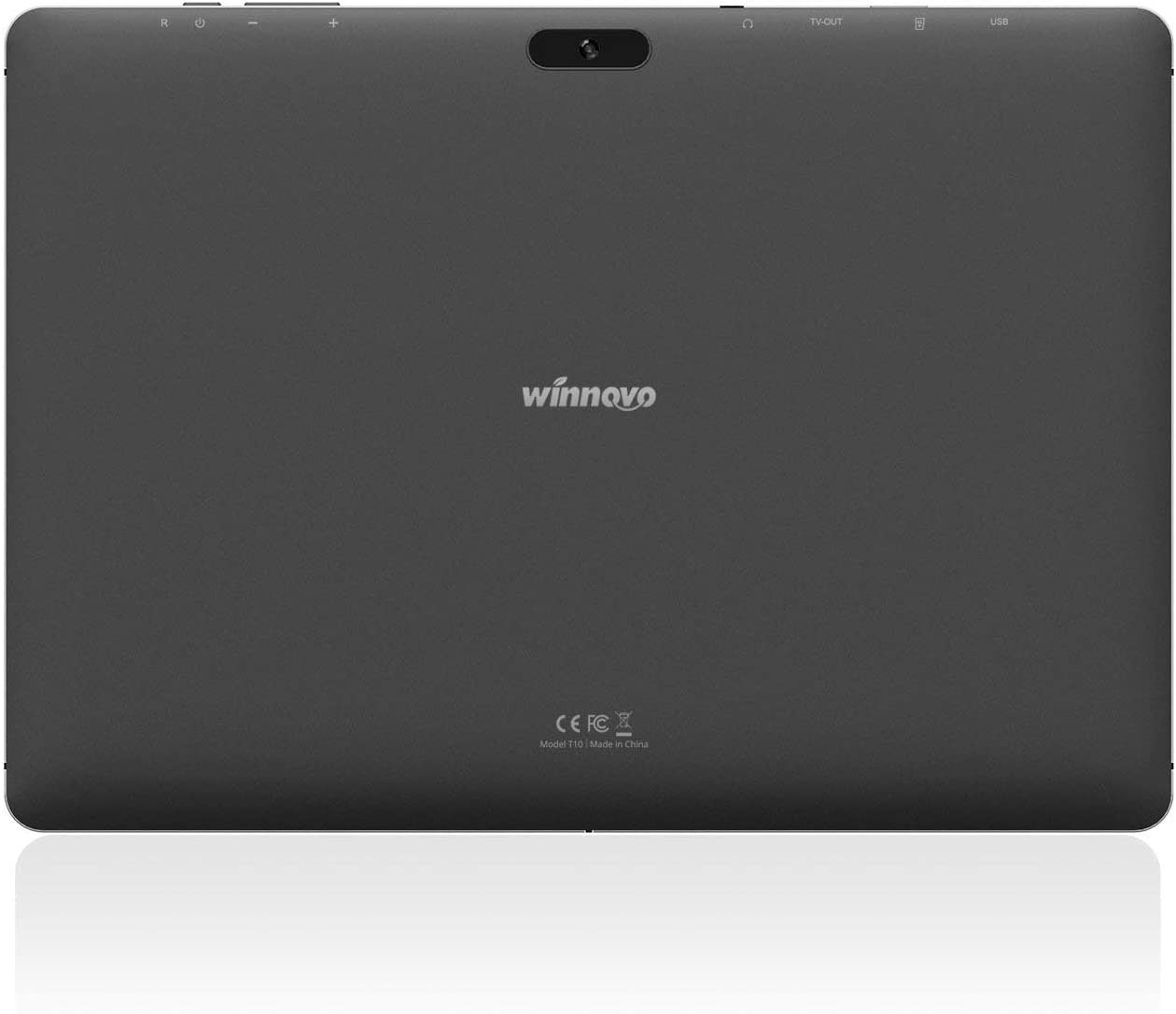 Android Tablet 10 Inch WiFi PC Tablets - Winnovo T10 MT8163 3GB RAM 32GB ROM HD IPS 1280x800 2.0MP+5.0MP Camera Gyroscope Accelerometer Bluetooth HDMI GPS FM Android 9.0 Pie (Black)