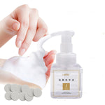 10PCS Effervescent Hand Sanitizer with Mousse Bubbler Bottle Hand Wash Effervescent Tablets Hand Soap Foam Type Super Clean Power Strong Manual Soap Dispenser