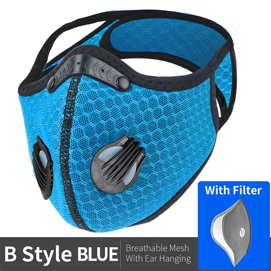 WEST BIKING Cycling Face Mask Sport Training Mask PM2.5 Anti-pollution Running Mask Activated Carbon Filter Washable Mask