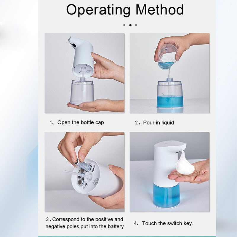 Touchless Bathroom Dispenser Smart Sensor Liquid Soap Dispenser for Kitchen Hand Free Automatic Soap Dispenser
