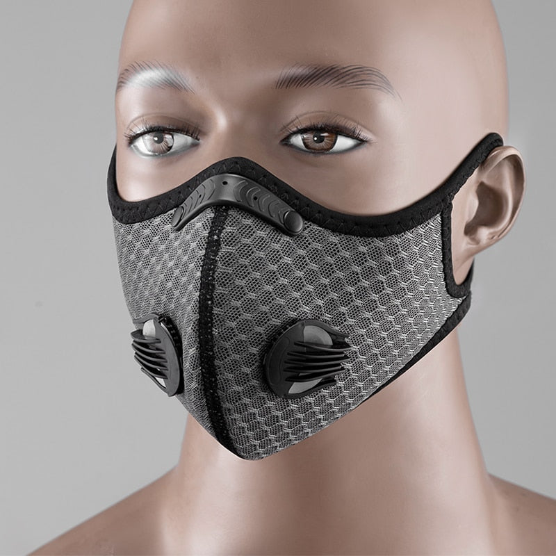 ROCKBROS Cycling Face Mask Filter PM2.5 Anit-fog Breathable Dustproof Bicycle Respirator Sport Protection Dust Mask Anti-droplet