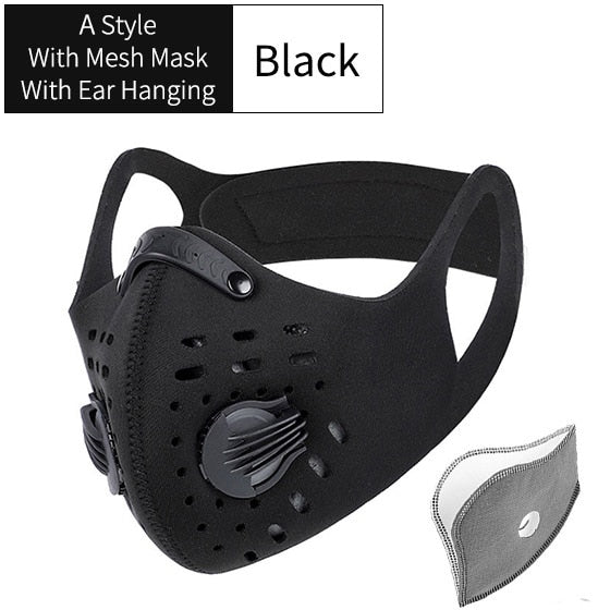 WEST BIKING Cycling Face Mask Sport Training Mask PM2.5 Anti-pollution Running Mask Activated Carbon Filter Washable Mask