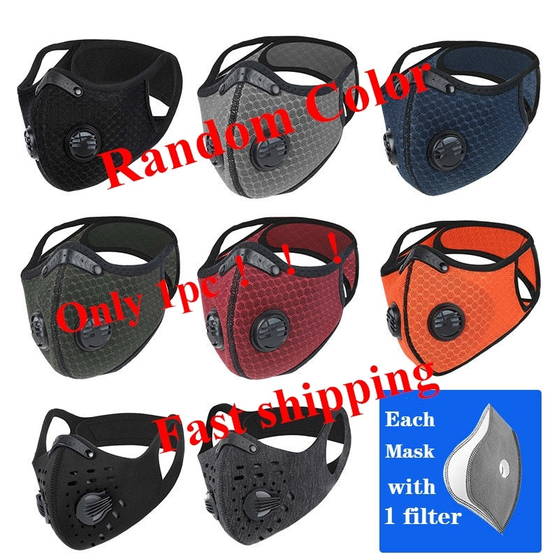 WEST BIKING Sport Face Mask Activated Carbon Filter Dust Mask PM 2.5 Anti-Pollution Running Training MTB Road Bike Cycling Mask