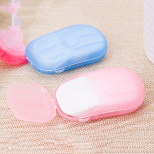 1/2/3/4/5 Boxes Disinfecting Paper Soaps Washing Hand Mini Disposable Scented Slice Sheets Foaming Soap Case Paper (1Box=20pcs)
