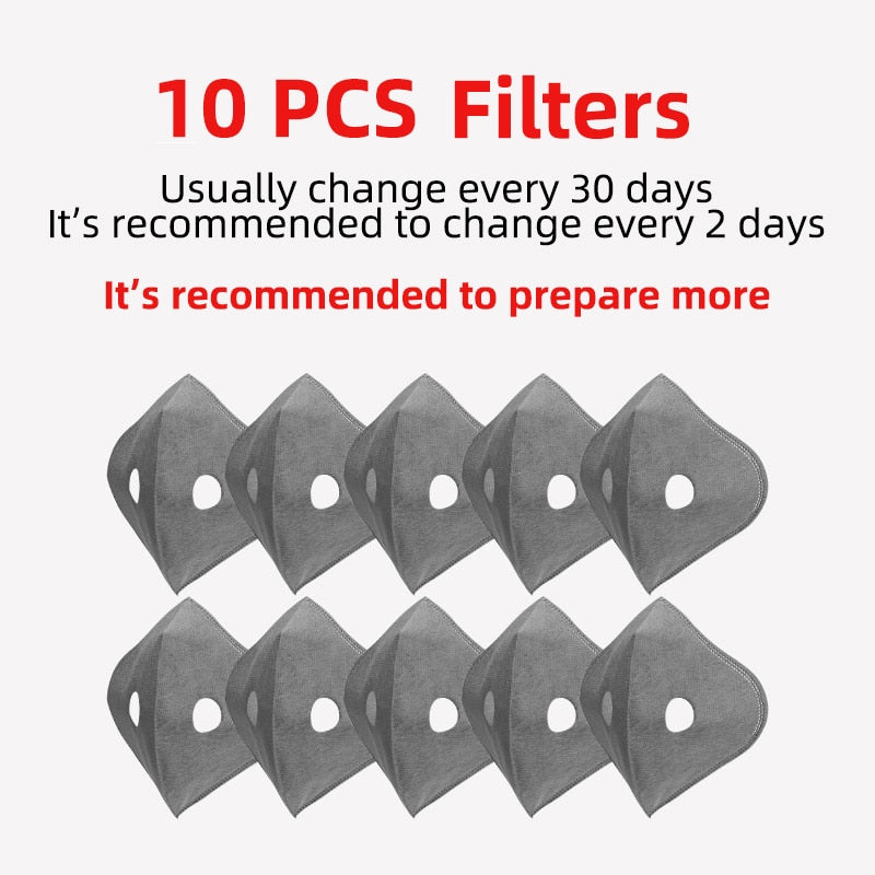 ROCKBROS Cycling Face Mask Filter PM2.5 Anit-fog Breathable Dustproof Bicycle Respirator Sport Protection Dust Mask Anti-droplet