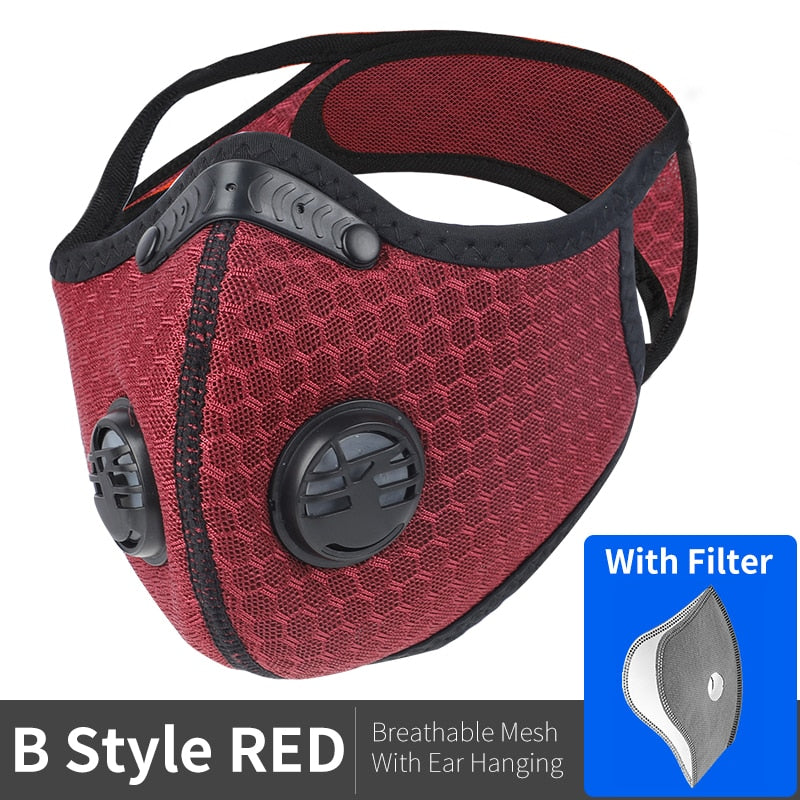 WEST BIKING Cycling Face Mask Sport Training Mask PM2.5 Anti-pollution Running Mask Activated Carbon Filter Washable Mask