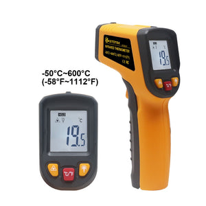Handheld Non-contact IR Infrared Thermometer Digital LCD Laser Pyrometer Surface Temperature Meter Imager C F Backlight -50~600C