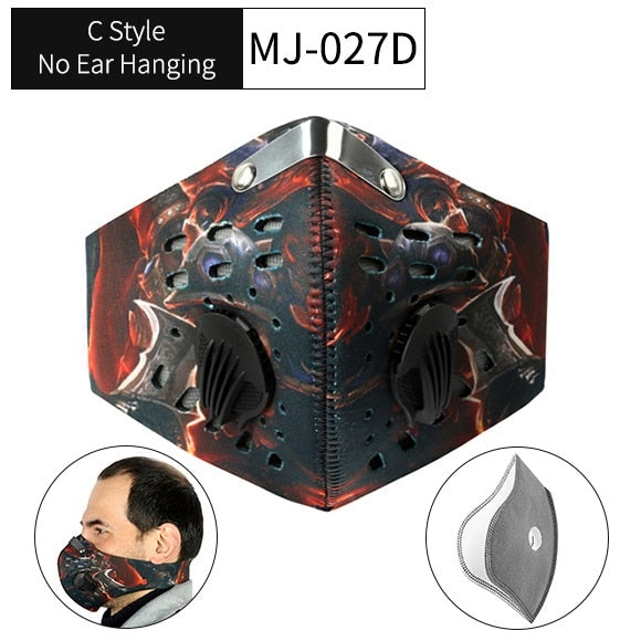 WEST BIKING Sport Face Mask Activated Carbon Filter Dust Mask PM 2.5 Anti-Pollution Running Training MTB Road Bike Cycling Mask