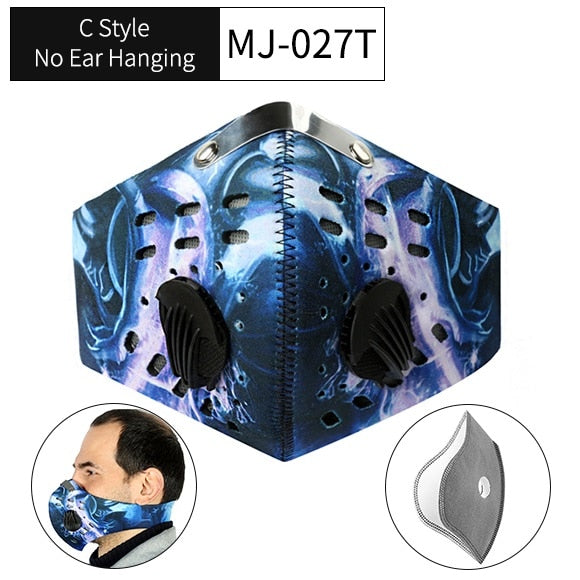 WEST BIKING Sport Face Mask Activated Carbon Filter Dust Mask PM 2.5 Anti-Pollution Running Training MTB Road Bike Cycling Mask