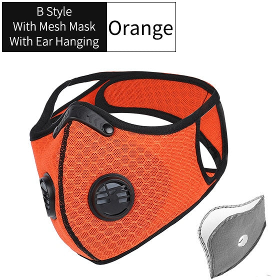 WEST BIKING Cycling Face Mask Sport Training Mask PM2.5 Anti-pollution Running Mask Activated Carbon Filter Washable Mask