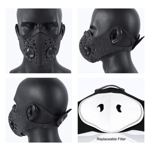 WEST BIKING Cycling Face Mask Sport Training Mask PM2.5 Anti-pollution Running Mask Activated Carbon Filter Washable Mask